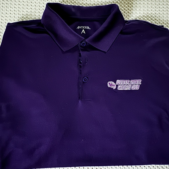 WEBER STATE Gridiron Club “Antigua” DryFit Polo, Purple - Picture 3 of 7